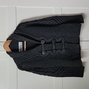 Knitted black cardigan from Ireland